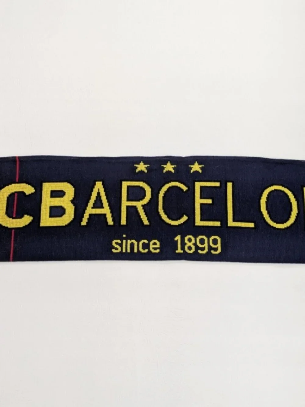 Vintage FC Barcelona Knit Scarf Soccer Football Official Merch. Blue Red Yellow